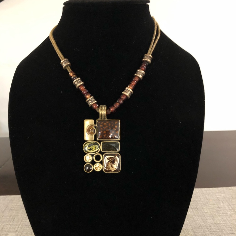 Two piece gold and copper necklace
